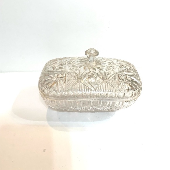 Vtg Deco Acrylic Lucite Plastic Oblong Trinket Jewelry Lidded Storage Box - Picture 2 of 7